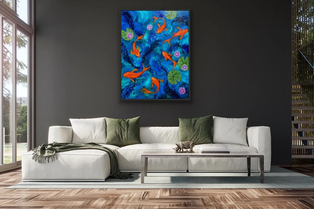 Dancing Koi - Canvas Print