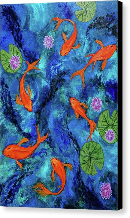 Dancing Koi - Canvas Print
