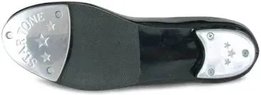 Danshuz 613 Adult Black Patent Leather Value Comfort Ribbon Tie Tap