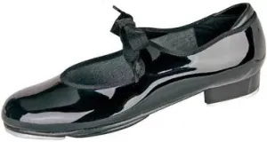 Danshuz 613 Adult Black Patent Leather Value Comfort Ribbon Tie Tap
