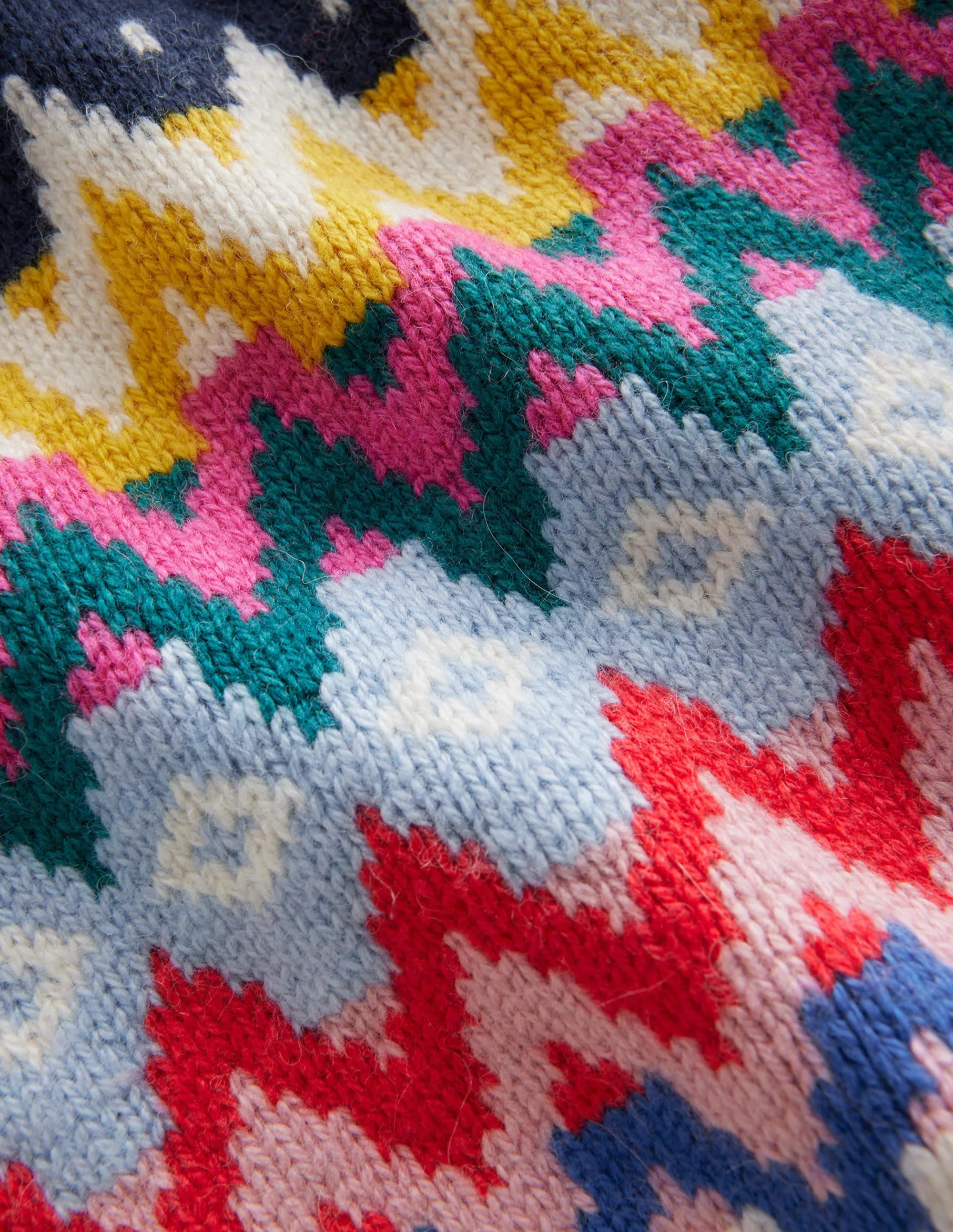 Fair Isle Scarf-Navy
