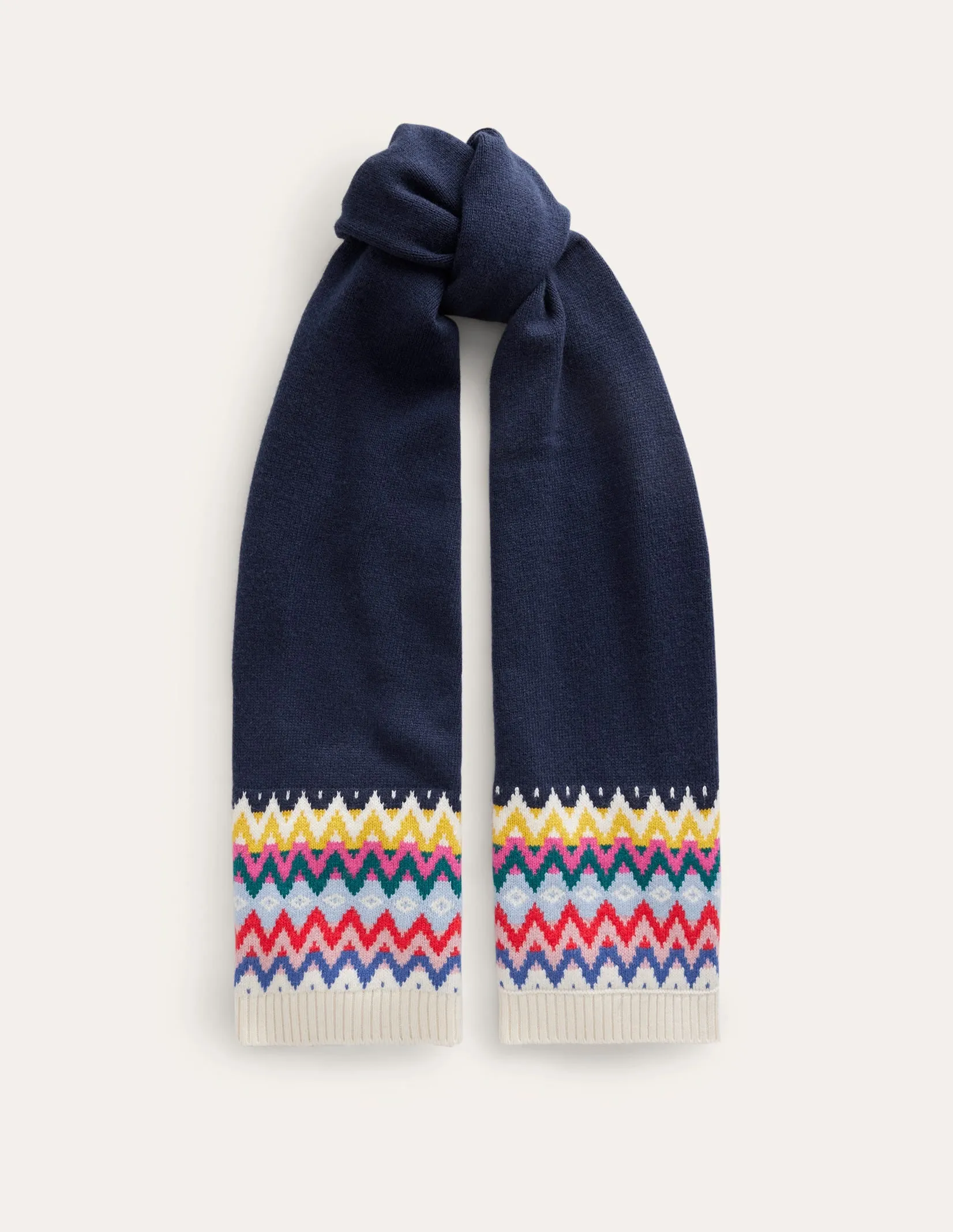 Fair Isle Scarf-Navy