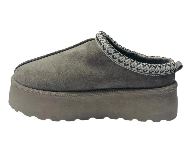 Faux Fur Lined Aztec Platform Shoes
