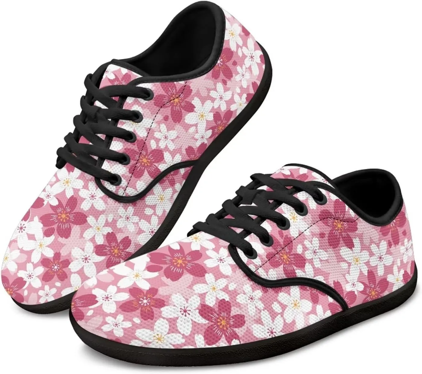 GOSTONG Lace Up Barefoot Shoes for Women Zero Drop Sole Non Slip Walking Shoe Wide Toe Fitness & Cross-Training Shoes Black Size 6-13.5