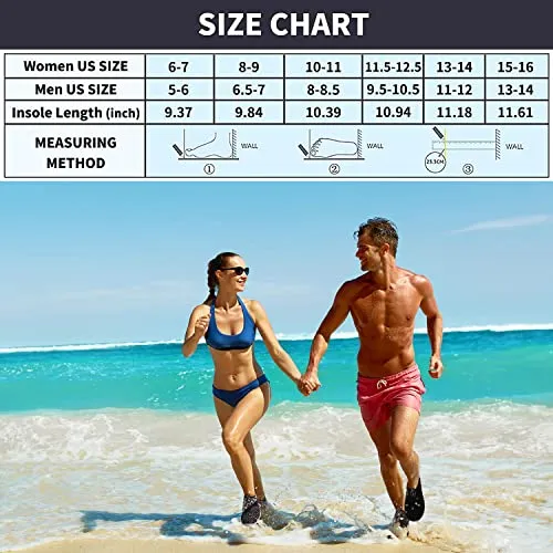 JIASUQI Outdoor Womens Mens Athletic Hiking Aqua Water Shoes Beach Pool Walking Shoes Black Leopard 7.5-8.5 Women/6-7 Men