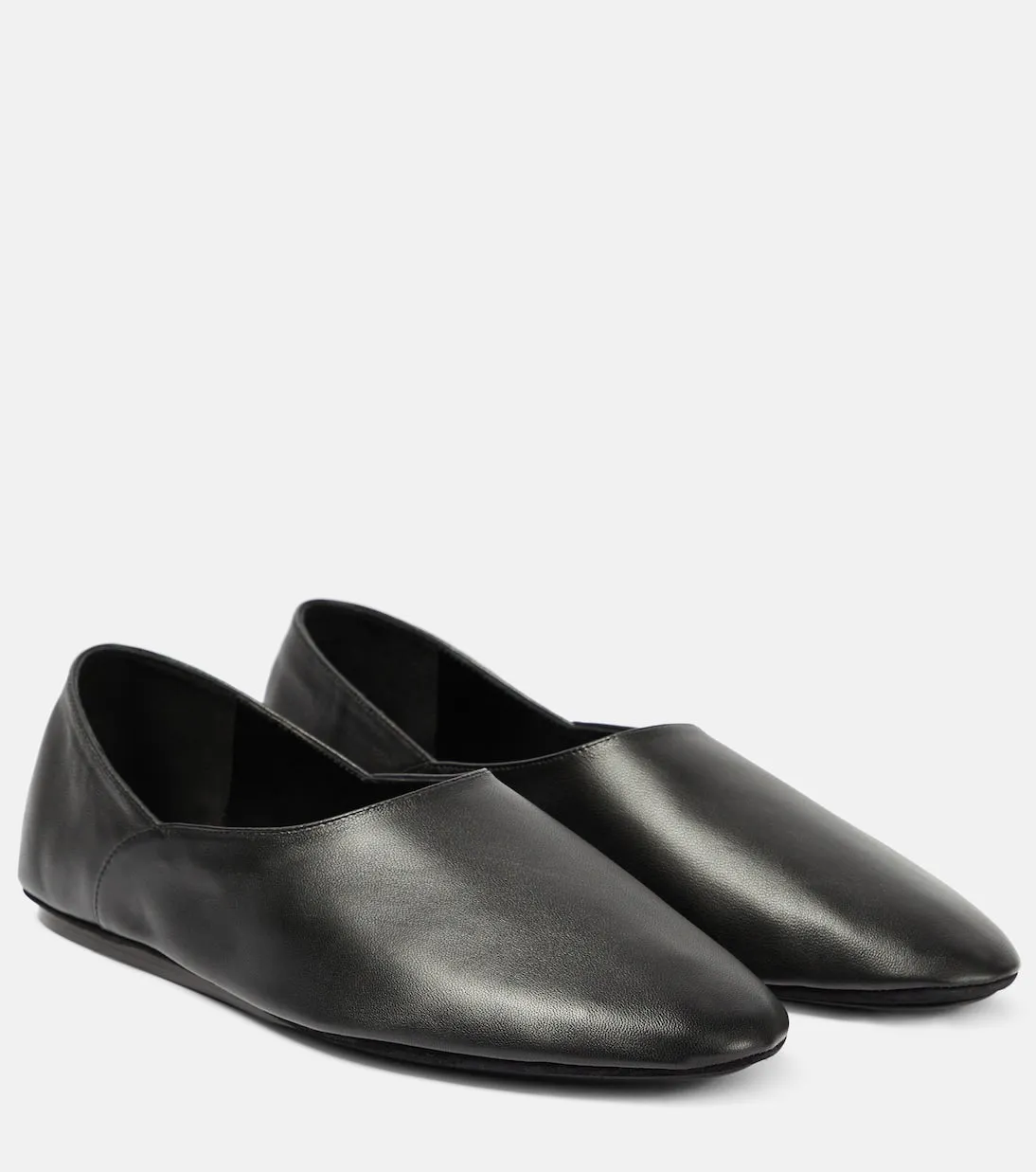 Jil Sander leather ballerinas, black