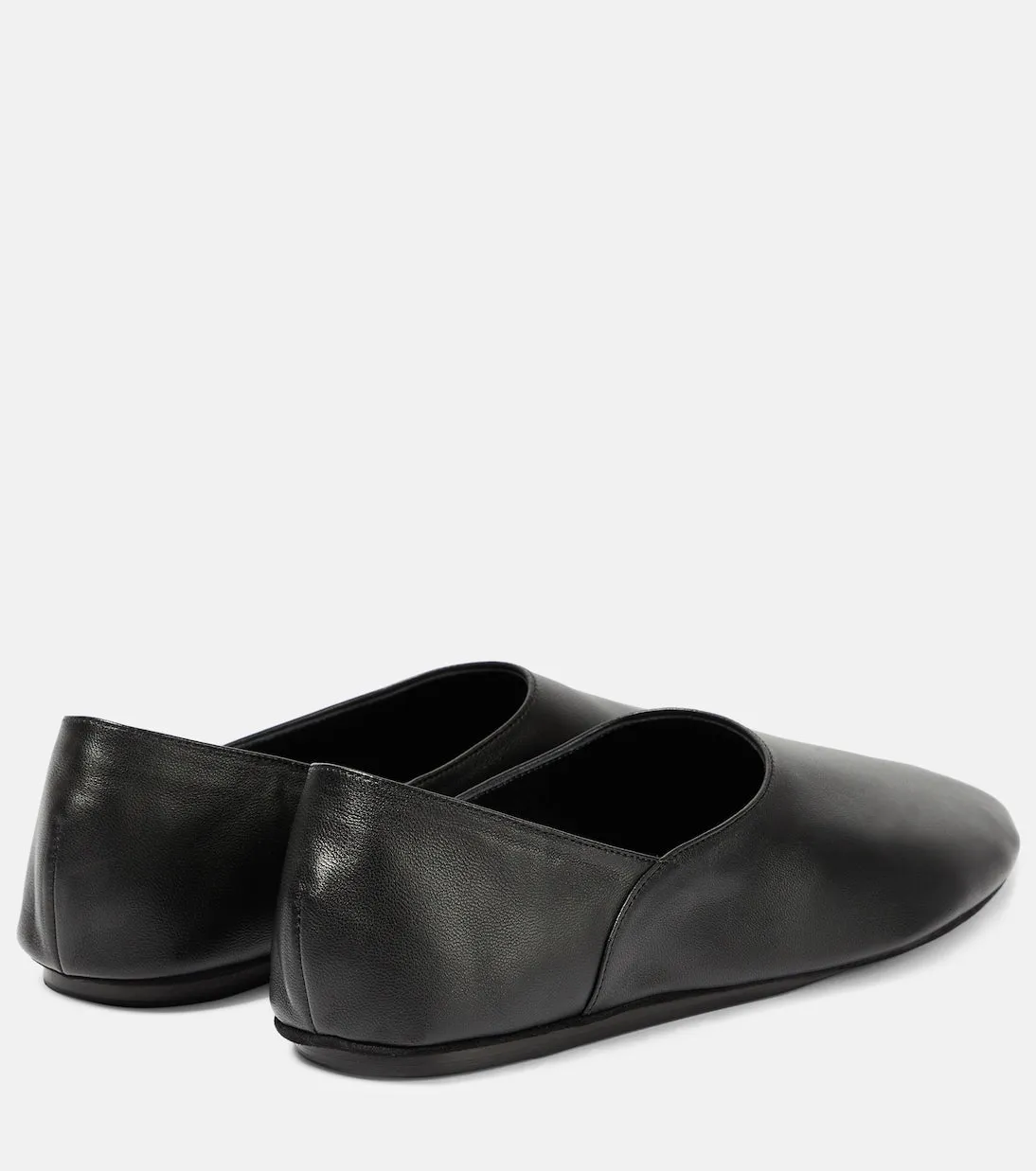Jil Sander leather ballerinas, black