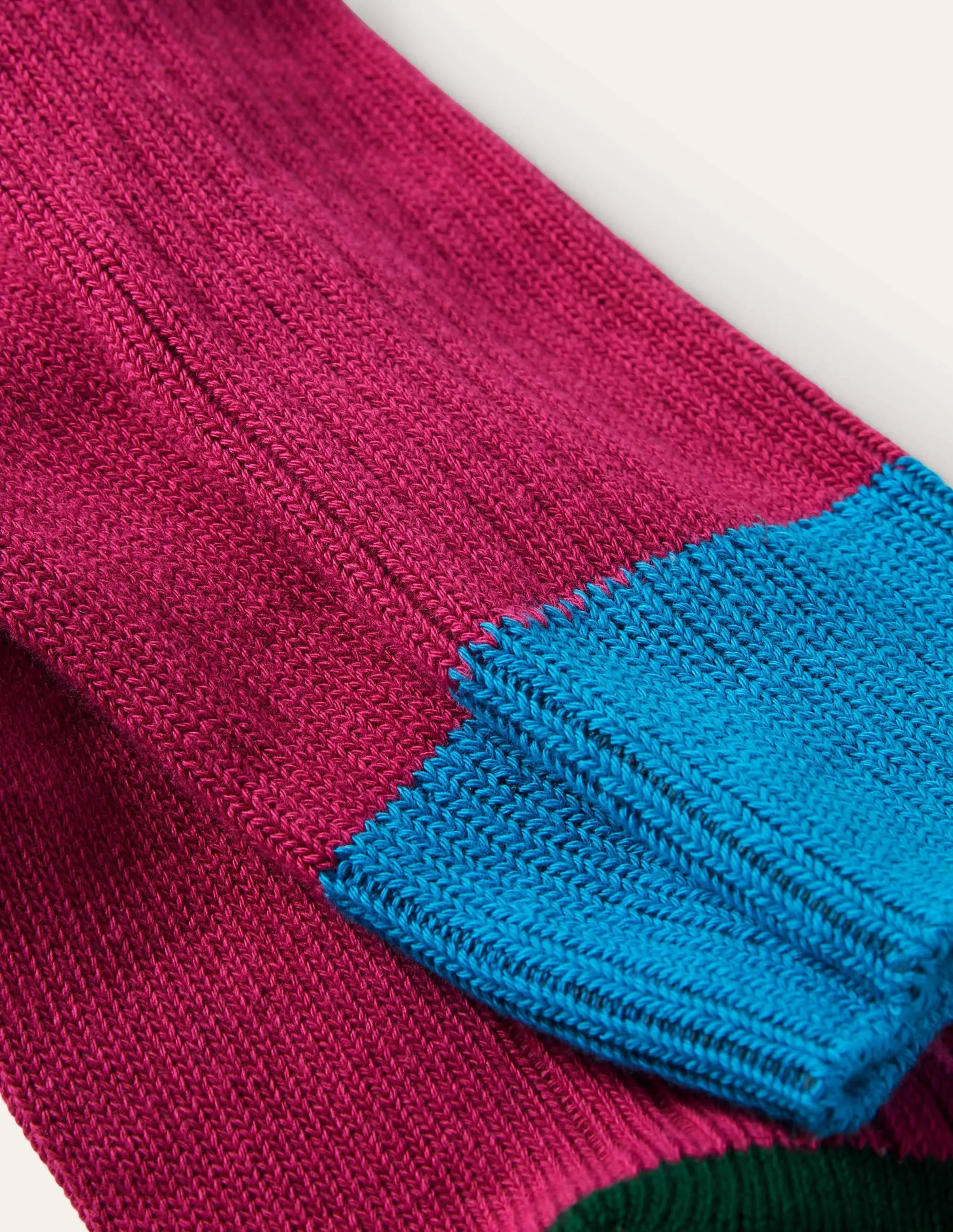 Long Chunky Socks-Sail/Festival Pink/Forest