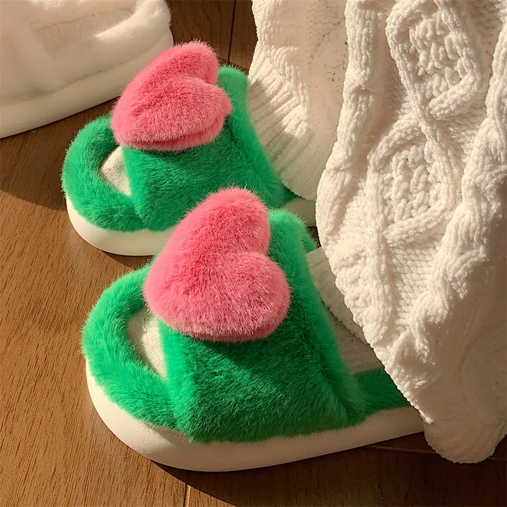 Personality Cute Plush Cotton Slippers Women Fashion Home