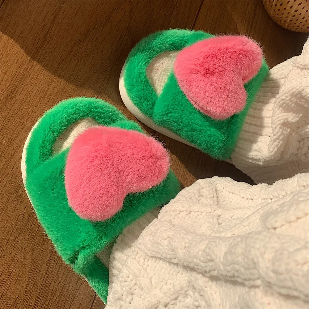 Personality Cute Plush Cotton Slippers Women Fashion Home