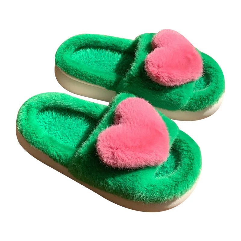 Personality Cute Plush Cotton Slippers Women Fashion Home