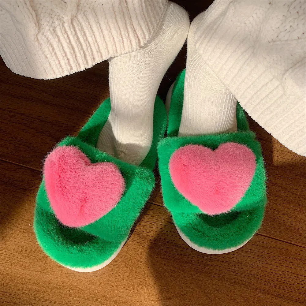 Personality Cute Plush Cotton Slippers Women Fashion Home