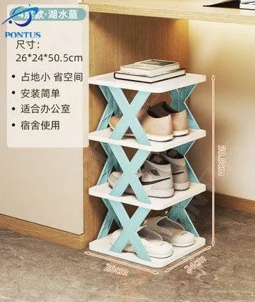 Shoe Rack Folding Shoe Cabinet Multi-layer Shoes Storage Organizer Space-Saving