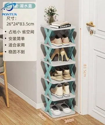 Shoe Rack Folding Shoe Cabinet Multi-layer Shoes Storage Organizer Space-Saving