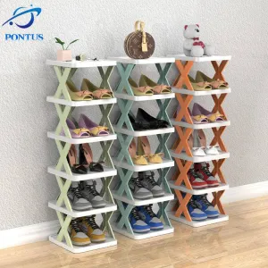 Shoe Rack Folding Shoe Cabinet Multi-layer Shoes Storage Organizer Space-Saving