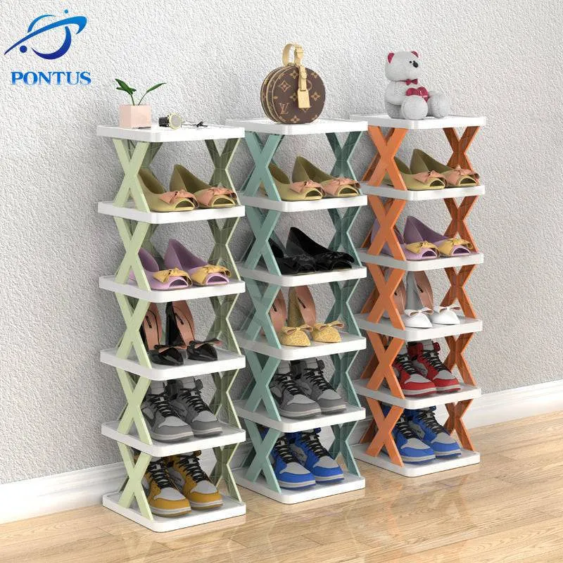 Shoe Rack Folding Shoe Cabinet Multi-layer Shoes Storage Organizer Space-Saving