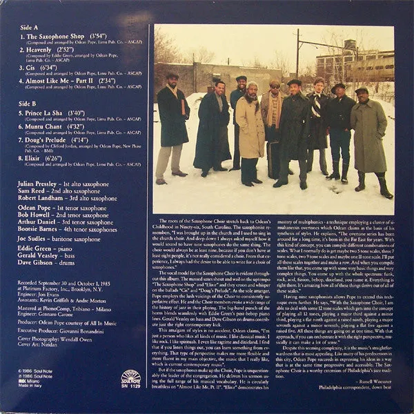 The Saxophone Choir* - The Saxophone Shop (LP, Album) (VG )