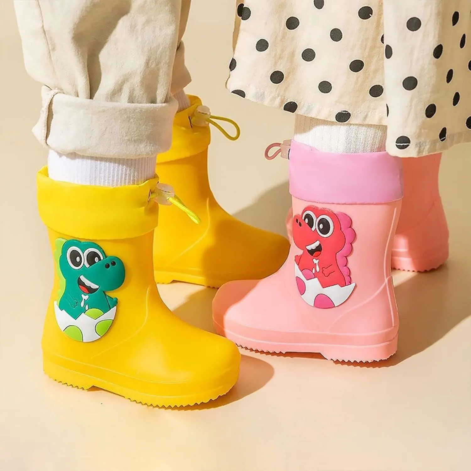 Toddler Rain Boots, Children's Rain Boots, Waterproof Rubber Boots for Girls and Boys with Fun Patterns