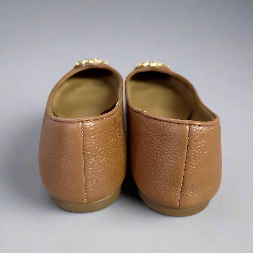 Tory Burch camel Claire ballet flat, size 7, LIKE NEW!