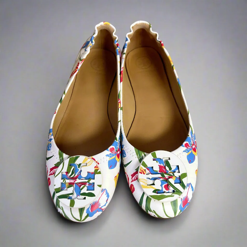 Tory Burch floral Mini ballet flat, size 7, LIKE NEW!