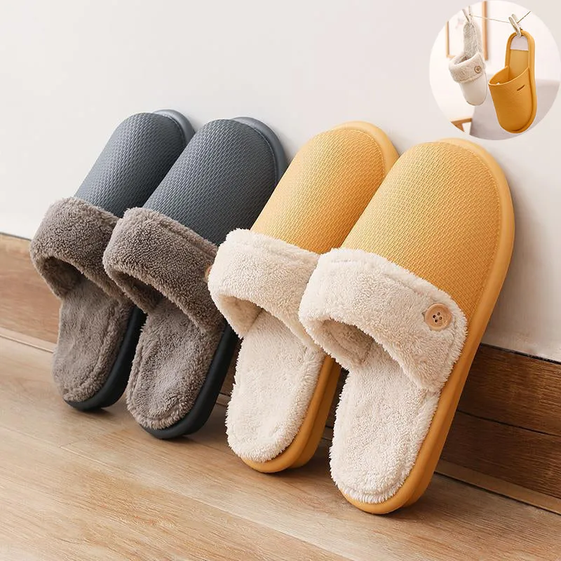 Winter Home Slippers Detachable Washable House Shoes For Women